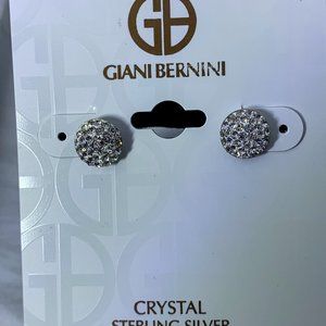 Sterling silver 9mm crystal stud earrings